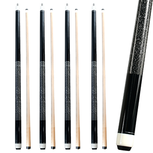 Stecca da Biliardo Americana Professionale in Due Pezzi, 58 Pollici, 20 Once, Punta da 12,5mm, Impugnatura in Lino Stampato, Stecca da Snooker TP-C4829-BK - Product Image 1