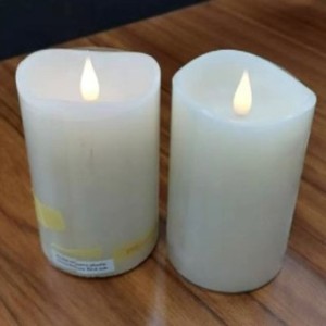 Bougie LED cylindrique à piles, sans flamme, à effet vacillant, pour la décoration de la maison - Product Image 1