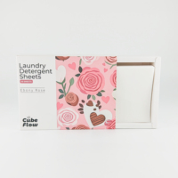 Feuilles de lessive OEM ROSE, 50 feuilles, nettoyage en profondeur et élimination des odeurs, conformes REACH, écologiques