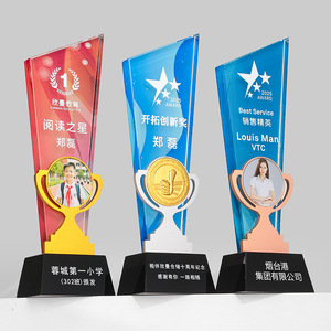 คริสตัลทรอฟฟี่ทาวเวอร์ พิมพ์ดิจิทัล สลักภาพด้วยเลเซอร์ ของขวัญธุรกิจ ของรางวัล ของที่ระลึก คริสตัลสีขาว - Product Image 2