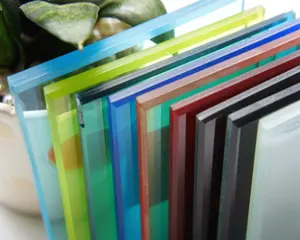 Factory Manufacture Various 6.38mm 16.38mm Color Soundproof Toughened Pvb Sandwich Laminated Glass