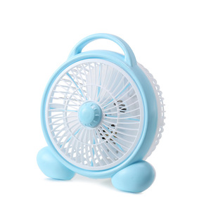 Mini Desktop Electric Fan 12 In Blue Handle With Shaking Head Function For Home Dormitory Use - Product Image 5