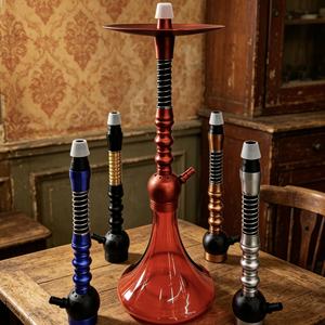 Moderno Set de Cachimba de Aleación de Aluminio con Acabado Espejo, Kit para Fumar Shisha con Manguera y Cazoleta, Ideal para Bares y Regalos - Product Image 6