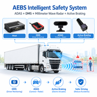 Perekam Dashcam Mobil Pintar AI 4G GPS WIFI DVR Sistem Keamanan dengan Radar 77GHz AEBS Kit Alarm Rem Digital Motor