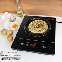 Cuisinière à induction électrique portable à brûleur unique 2200W avec fonction Hotpot pour hôtels et usage domestique, boîtier en plastique – Vente chaude