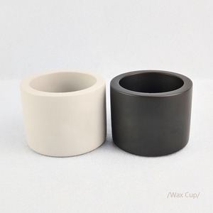 Décoration de maison personnalisée <span class=keywords><strong>cire</strong></span> de soja en béton <span class=keywords><strong>beige</strong></span> bocaux à bougie en ciment tasse de bougie - Product Image 6