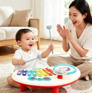 Table de jeu musicale multifonction pour enfants, Glockenspiel arc-en-ciel, Xylophone, instrument de percussion pour l'apprentissage sensoriel, vente en gros - Product Image 4