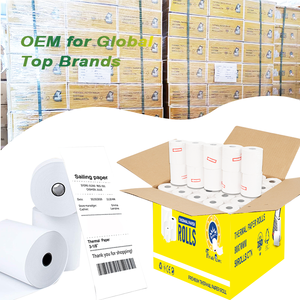 Papel térmico para caja registradora y recibos, rollo de 57x60mm, 57x36mm, 2 1/4 x 85 pies, 57x25 - Product Image 6