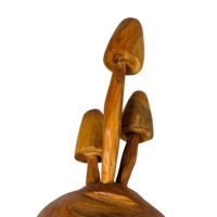 Objets décoratifs en bois en forme de champignon, artisanaux, style Art Déco, pour mariage et décoration intérieure, en racine de teck massif, forme irrégulière HD02