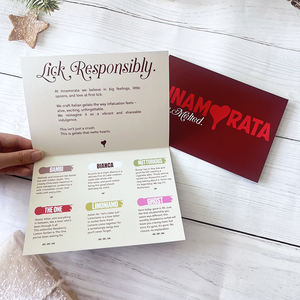 การ์ดขอบคุณแบบพับได้พิมพ์ลายทองคำเปลวสุดหรูแบบพับได้การ์ดของขวัญพร้อมโลโก้ของตัวเองบนอินสตาแกรม QR Code - Product Image 1