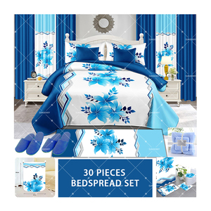 Luxury <strong>Designs</strong> 30 Pieces <strong>Bedding</strong> Sheet <strong>Set</strong> Cotton Filling Bedspread <strong>Bedding</strong> <strong>Set</strong> with Curtains King Size Quilted Quilt - Product Image 1