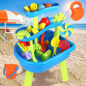 Offre Spéciale Été : Table de Plage DIY 33 Pièces pour Jeux Aquatiques, <span class=keywords><strong>Bac</strong></span> à <span class=keywords><strong>Sable</strong></span> en Plastique, Jouets de Plage pour Enfants - Product Image 6