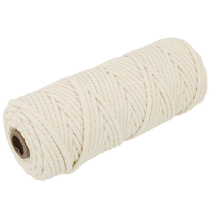 Cordon en coton 100% mercerisé et teint, torsadé et tressé, 4 mm x 50 m, pour <span class=keywords><strong>macramé</strong></span> et tissage haute ténacité - Product Image 6