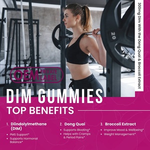 Supplément d'œstrogène <span class=keywords><strong>DIM</strong></span> pour femmes PMS Soulagement des douleurs menstruelles Supplément pour l'équilibre hormonal <span class=keywords><strong>Dim</strong></span> Capsules <span class=keywords><strong>Dim</strong></span> Gummies Vegan Private Label - Product Image 6