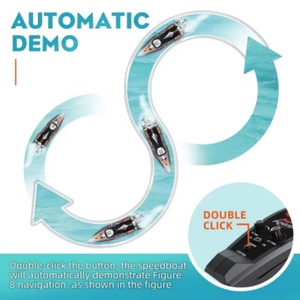 Barco teledirigido HJ816 sin escobillas con control remoto, control por aplicación, retorno automático, 55KM, luces de colores, reinicio con un botón, 11.1V 2500mAh - Product Image 3
