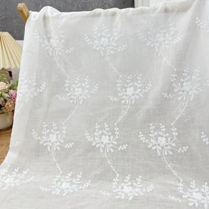 纯棉刺绣蕾丝面料Ins风格儿童服装提花面料 - Product Image 6