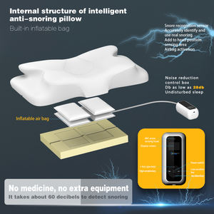 Saien bantal Anti dengkuran, perangkat listrik baru bantal tempat tidur busa memori Anti mendengkur bantal leher pengurang kebisingan - Product Image 4
