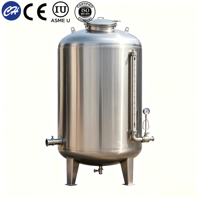 Tanque de Agua de Acero Inoxidable de Grado Alimenticio de 10000L, Diseño Higiénico, Certificado ASME, CE, ISO