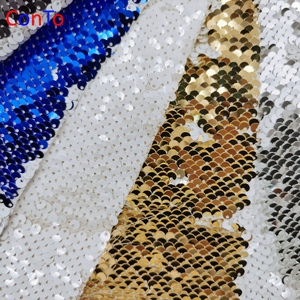 Coussin en tissu à paillettes blanches personnalisé, réversible, à paillettes, très vendu - Product Image 1