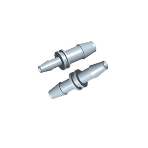 Connecteur de tuyau en plastique PC bleu de haute qualité 1/8\" à diamètre égal, droit, à deux voies, à fentes, pour usage médical - Product Image 3