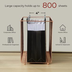6-Pack đen nặng không thấm nước A4 Văn phòng phẩm có kích thước treo thư mục, 4-inch mở rộng accordion thư mục với nhãn tập tin lớn. - Product Image 5