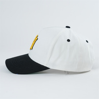 A Frame Golf Aanpassen Borduurwerk Logo Gestructureerd Twee Tone Kleur Katoen 5 Panel Baseballpet Hoed