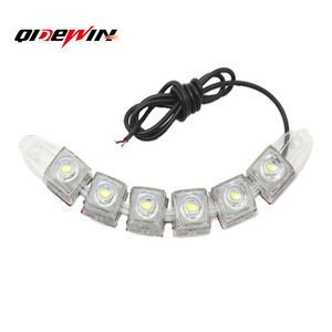QIDEWIN Feux de jour LED flexibles 17cm 6 8 9 LED pour calandre avant de voiture DRL intégrés - Product Image 4