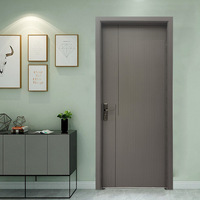 Porte d'Intérieur Foshan en Alliage d'Aluminium Anti-Effraction pour Chambre, Insonorisée, Écologique, Tout-Aluminium, pour Bureau à Domicile