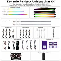 Kit d'éclairage d'ambiance 12V XENPLUS en gros pour Mercedes-Benz Classe E W212 2010-2015, empattement court, dynamique arc-en-ciel, 23 LED