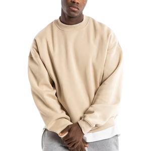 Sudaderas de Cuello Redondo de Algodón Personalizadas al por Mayor para Hombre, Sudadera de Cuello Redondo Lisa de Alta Calidad - Product Image 2