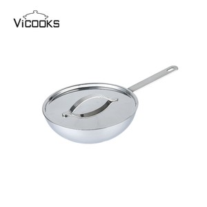 <strong>Top</strong> Professional <strong>Wok</strong> Stainless Steel Non-coating <strong>Wok</strong> Pan Cooking <strong>Wok</strong> With SS Lid - Product Image 2