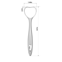 Grattoir lingual en acier inoxydable en forme de cœur - Nettoyant lingual pour une haleine fraîche et une hygiène buccale