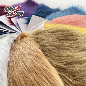Kingcason, Прямая поставка с фабрики, 100%, полиэстер, роскошный Теплый длинный ворс, многоцветная ткань из искусственного меха льва для рождественской праздничной одежды - Product Image 6