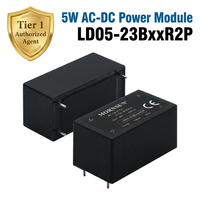MORNSUN 5W Konverter AC/DC Output Tunggal LD05-23B05R2P 5V 1000mA Paket DIP 100-430VDC Modul Catu Daya Terisolasi Input Ganda