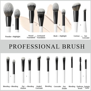 Dual Ended 2 in 1 Private Label Custom Logo High Quality Vegan Luxury Makeup <b>Brushes</b> Set Cosmetic Kit <b>Brushes</b> for Makeup - Product Image 2