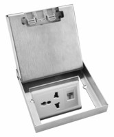 Caja de toma de corriente de acero inoxidable de alta calidad, toma de suelo de mármol, toma de corriente para el hogar, salida de red universal de tipo abierto