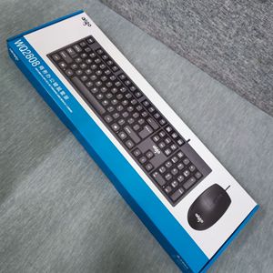 Aigo Wq2808 <b>Wired</b> <b>Keyboard</b> Mouse Combo 104 Keys English Business Office Home Use - Product Image 1