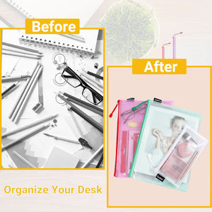 Foska Paquete de 12 Bolsas de Malla con Cierre de 4 Colores para Guardar <span class=keywords><strong>Documentos</strong></span>, Archivos, Proyectos de Manualidades, Cosméticos, Juguetes, Rompecabezas y Juegos de Mesa - Product Image 4