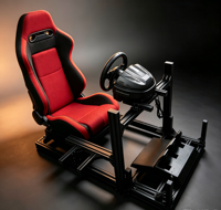 Simulateur de conduite VR à montage facile, avec support en profilé aluminium 4080, siège ergonomique de simulateur de course, cadre de simulateur de course intérieur