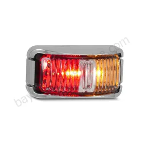 澳大利亚市场HST-20110 2发光二极管拖车侧标志灯ADR批准卡车后端轮廓标志灯透明透镜红灯