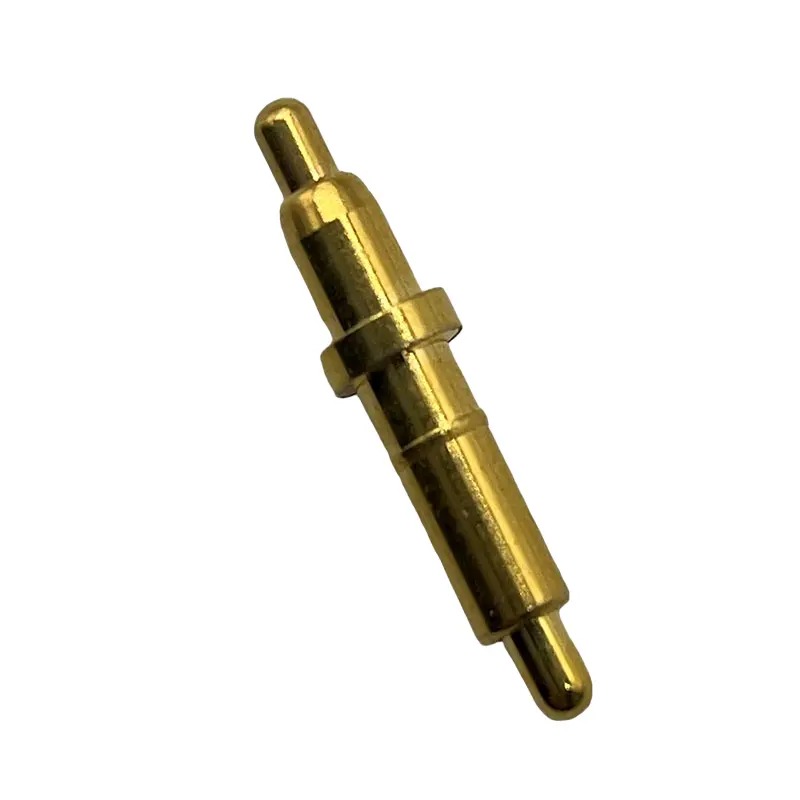 Logam kustom emas berlapis kuningan Pogo Pin Dip pegas dimuat kontak kuningan Pogo Pin untuk papan PCB