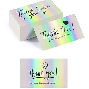 بيع بالجملة 3D تغليف الهدايا الثلاثية الأبعاد التجارة الإلكترونية مخصصة منقوش بطاقة شكر فاخرة لدعم بطاقة الأعمال الصغيرة الخاصة بي - Product Image 2