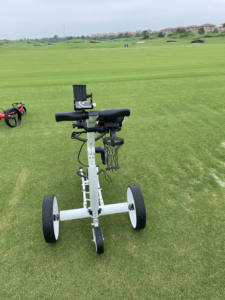 Dubbele Handgreep 24V Dc Lithium Batterij Elektrische Aandrijving Afstandsbediening Afstandsbediening Golf <span class=keywords><strong>Trolley</strong></span> - Product Image 2