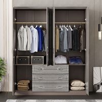 Armoire 4 portes en MDF pour vêtements et bébé, 1600*1950*400 mm, ensemble de meubles de chambre à coucher, vente chaude