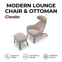 Sillón Modular Minimalista Tapizado, Acolchado con Espuma Moldeada de Alta Densidad, Asiento Comercial para Salón, Recepción, Sofá