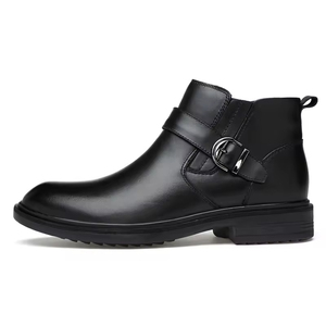 Nouvelles bottines en cuir véritable pour hommes, lavables, à semelle Goodyear, style rétro, chaussures de travail Amekaki à lacets - Product Image 1