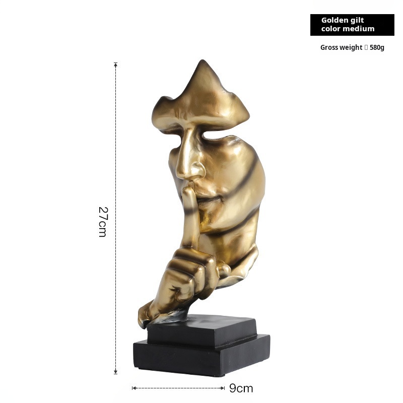 Silence is golden-medium size (gilt gold)