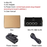 Mini PC Pare-feu XCY Intel Celeron J4125 Quad-Core 4 LAN 2.5G Intel I225V NIC VPN Serveur NAS Virtualisation Routeur Logiciel