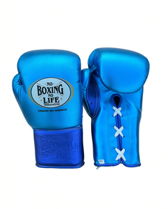 No Boxing No Life Guantes de Boxeo de Cuero Genuino Personalizados de Alta Calidad con Cierre de Gancho y Bucle Ajustable y Logotipo Personalizado - Product Image 1