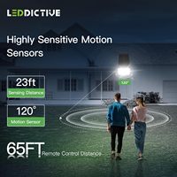Lámpara de Seguridad LED para Exteriores con Energía Solar Monocristalina ABS, IP65, Control Remoto, 3 Cabezales, Sensor de Movimiento, Gran Angular de 270°